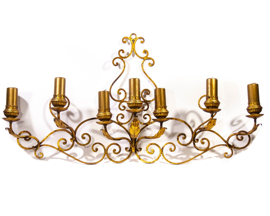 Incredible Wall Sconce, LARGE Wall Sconce, Seven Candle Sconce, Made in