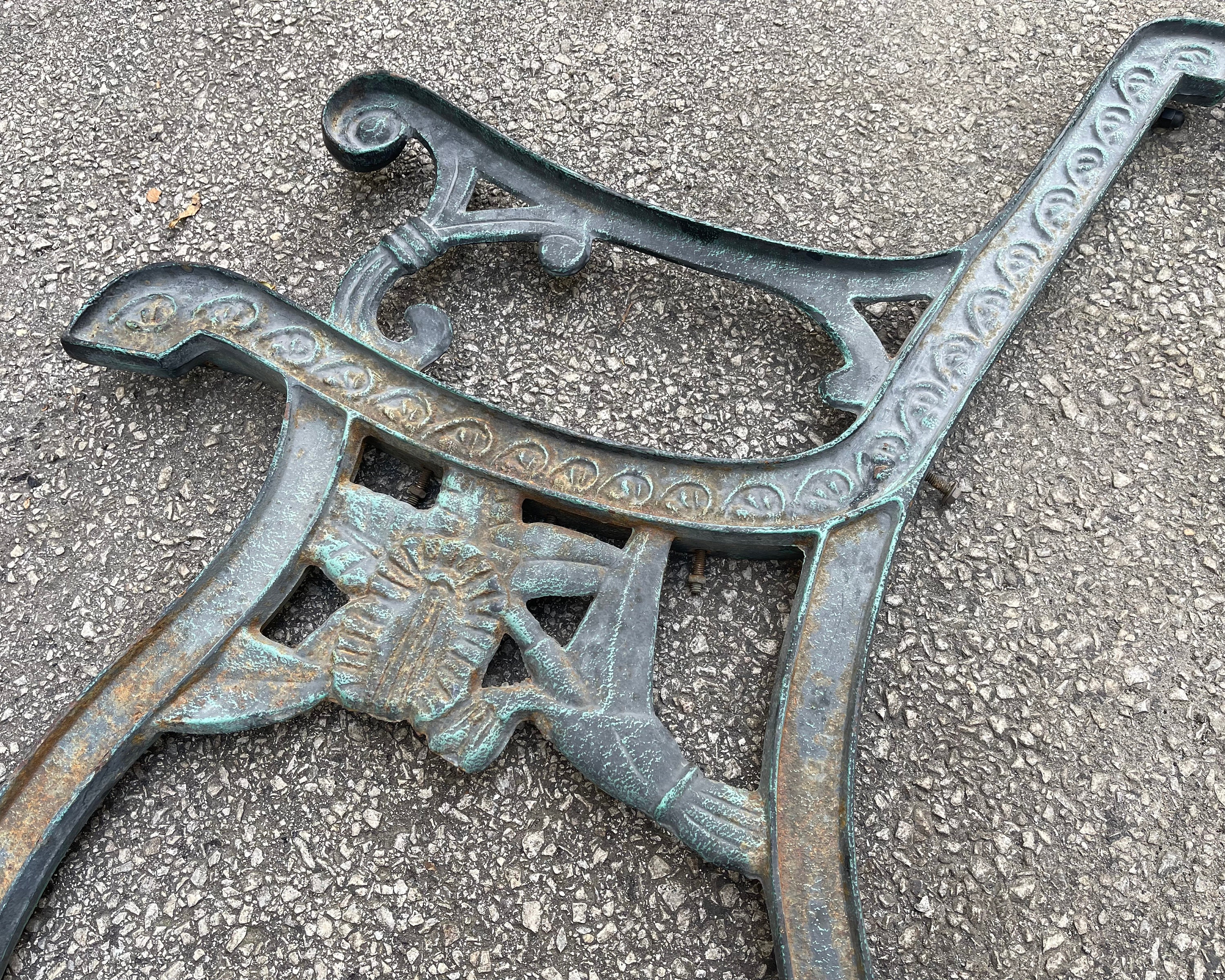 Reclaimed cast iron bench ends discount