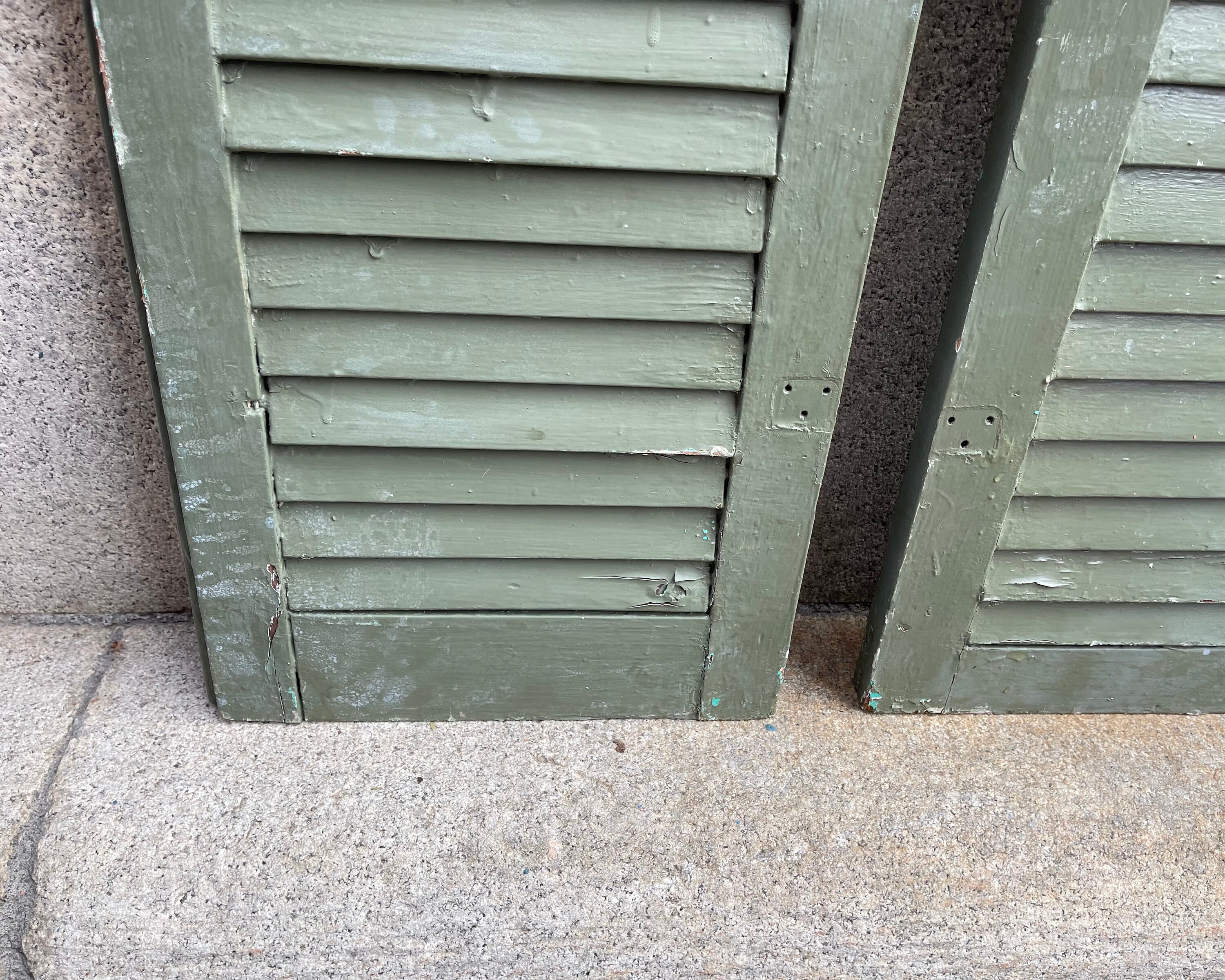 Antique Shutter Doors 46 1/2 X 14 1/2 Rustic Home Decor Old Etsy