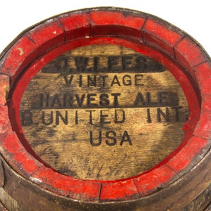 Antique Wooden Barrel Beer Barrel Whiskey Barrel J.W Lees Vintage Harvest Ale Wood Barrel Breweriana Industrial Side Table Rustic Home Decor image 2