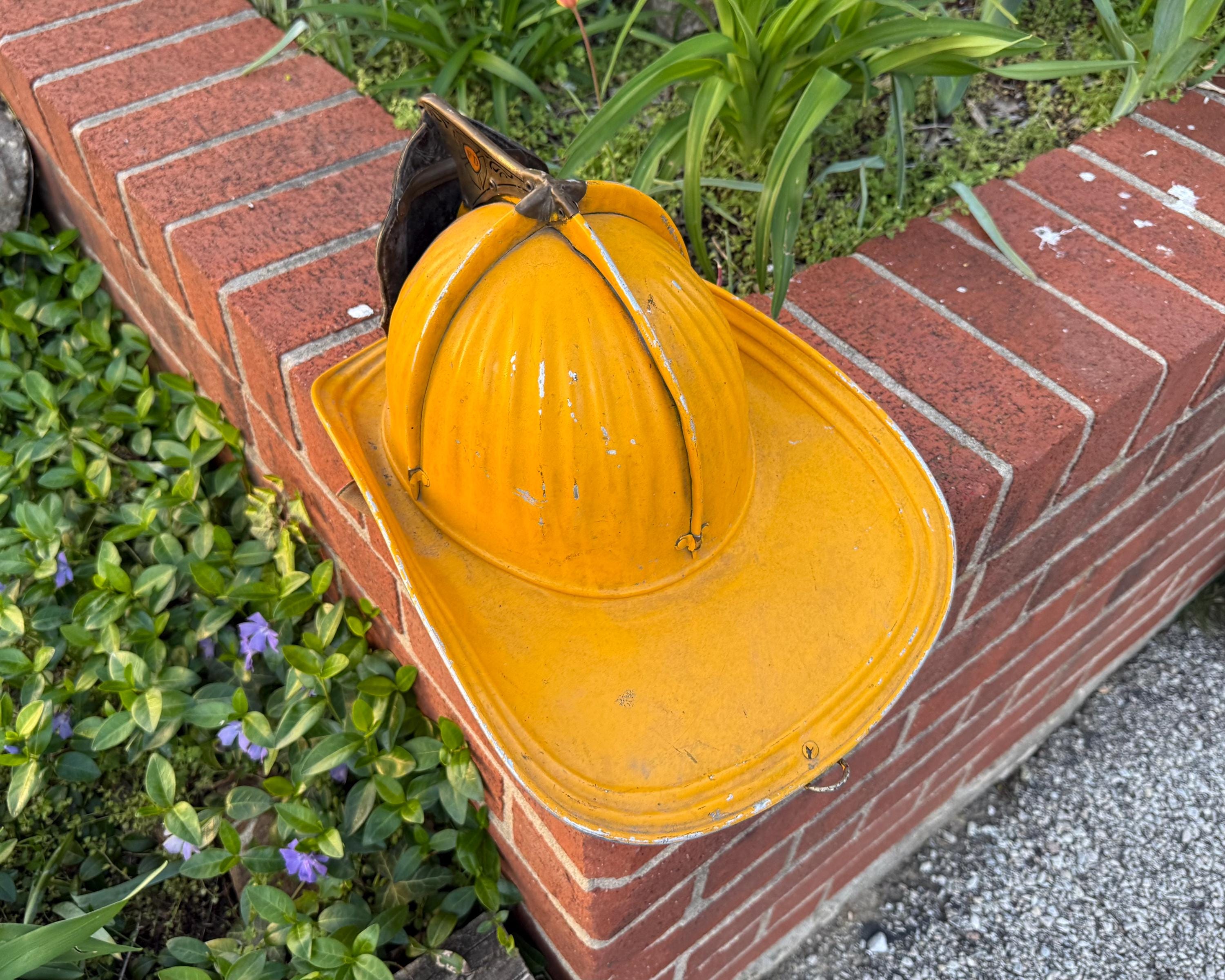 Vintage Fire Helmet, Cairns Bros Aluminum Helmet With Badge