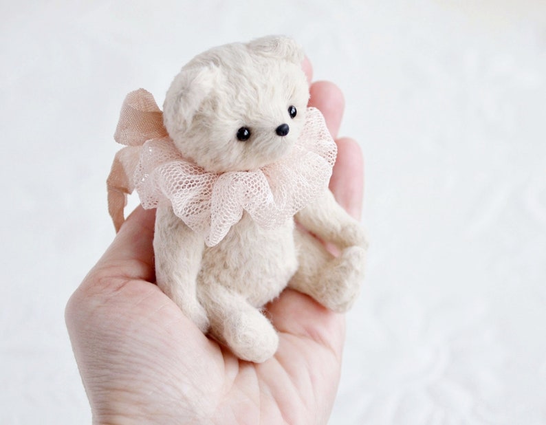 PDF sewing pattern for a miniature bear. Easy teddy bear pattern and a list of materials