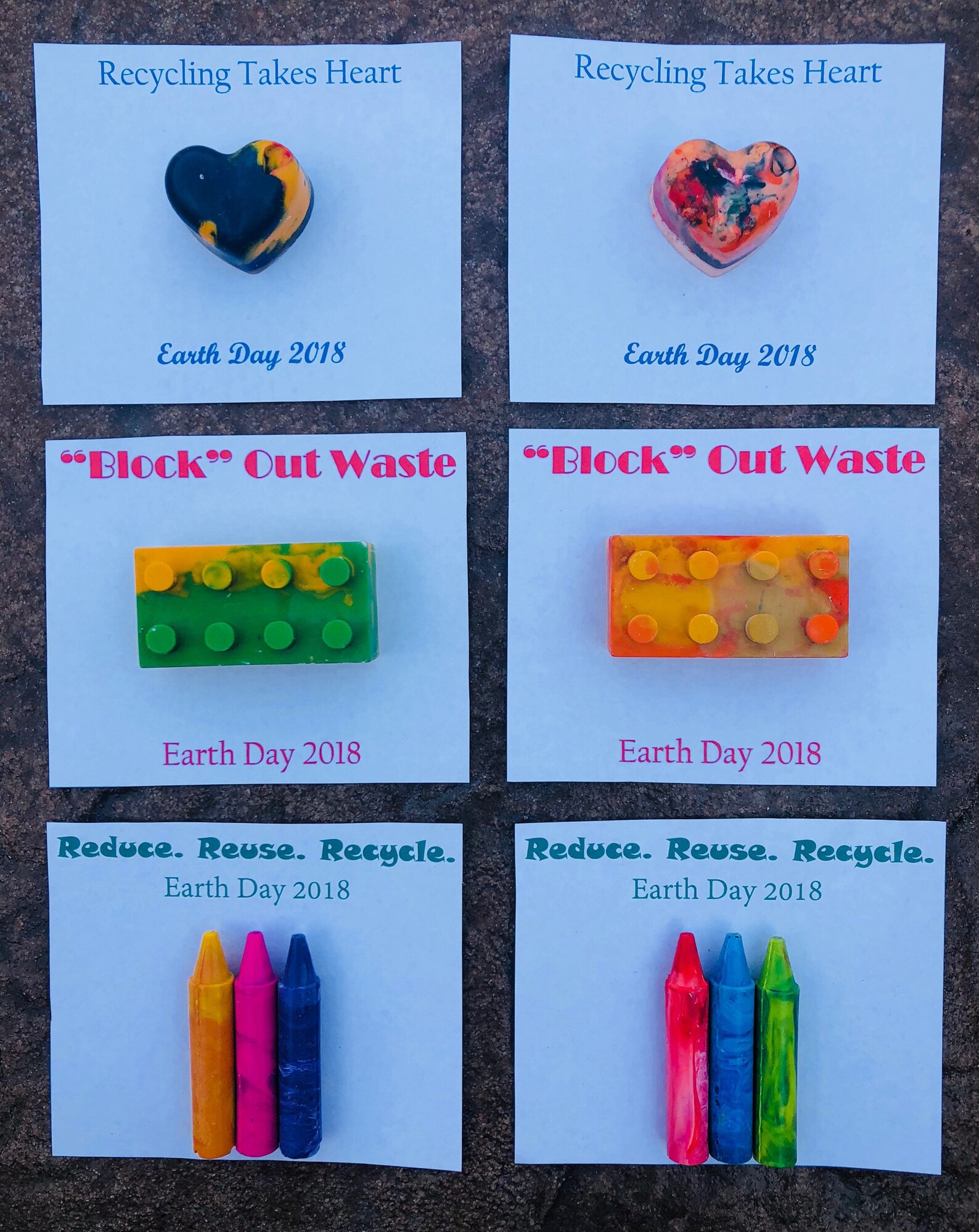Earth Day Recycled Crayon Favors 12 per Set Etsy