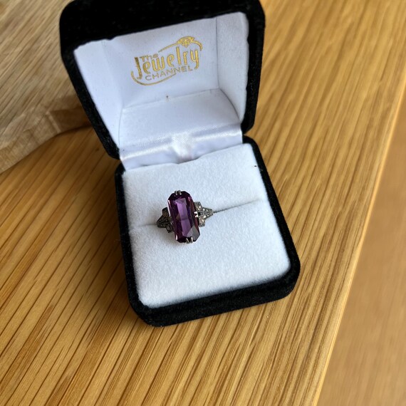 Vintage Silver Amythyst Ring - image 6