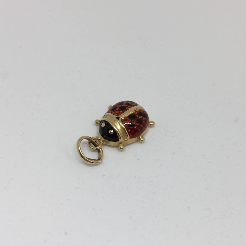 Large 18ct gold ladybird charm