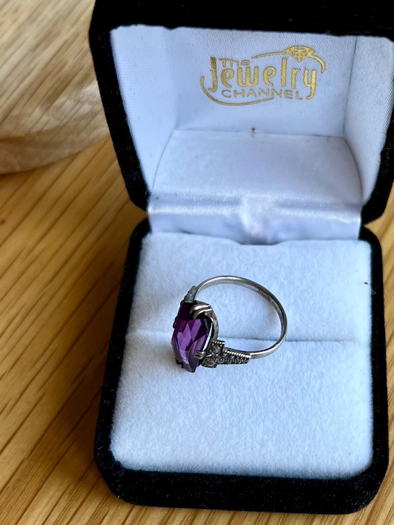 Vintage Silver Amythyst Ring - image 9