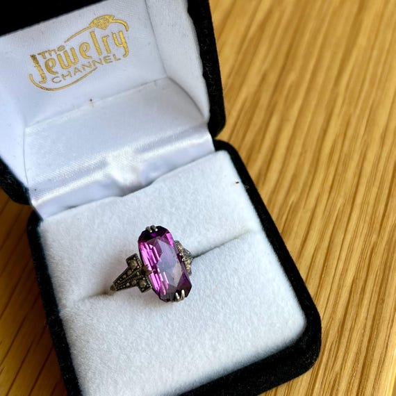 Vintage Silver Amythyst Ring - image 7