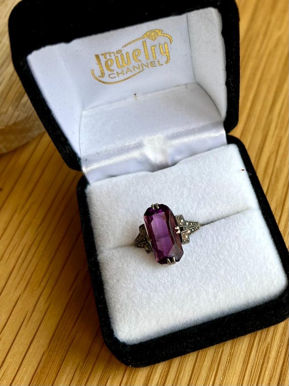 Vintage Silver Amythyst Ring - image 8