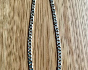 chunky 18 inch solid silver vintage chain