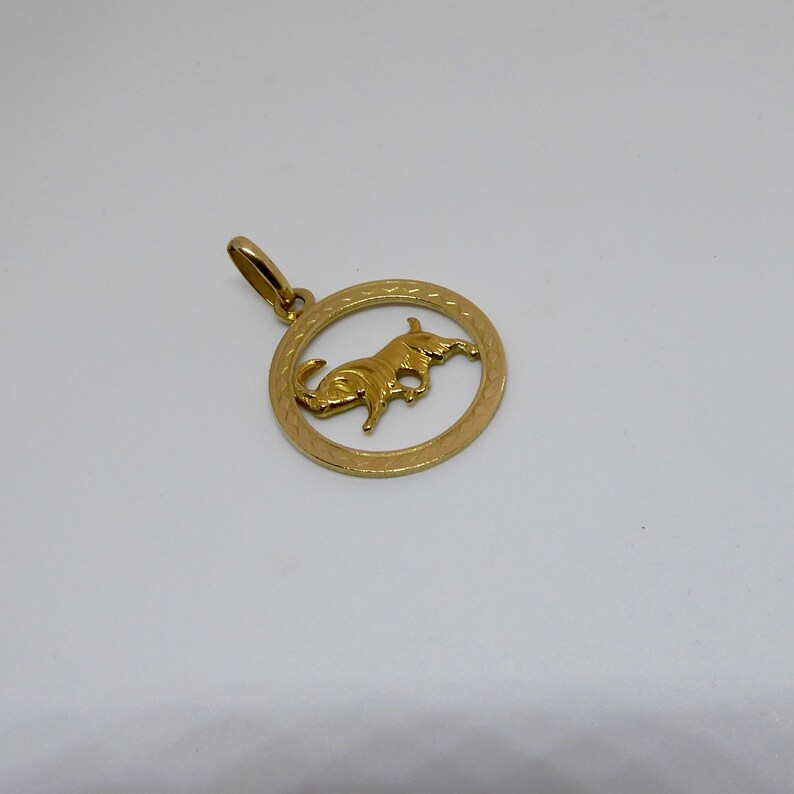 Gold Aries zodiac pendant image 6