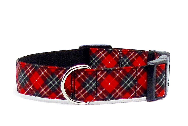 Red Tartan Dog Collar and Leash Set Traditional Tartan Etsy