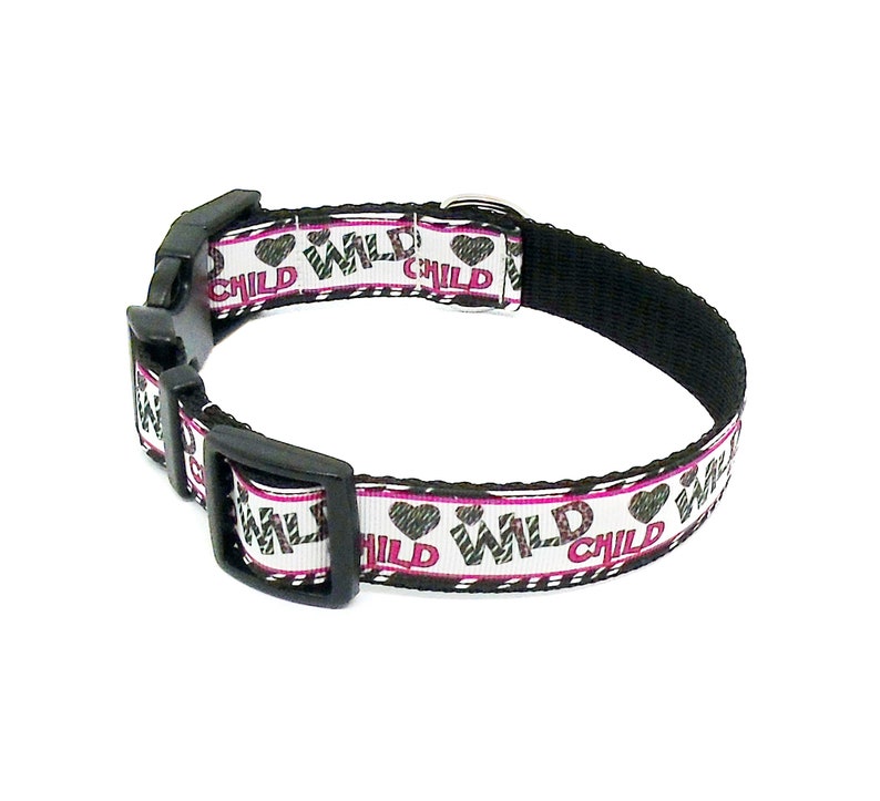 Wild Child Adjustable Collar Fun Dog Collar Girl Dog Collar Etsy