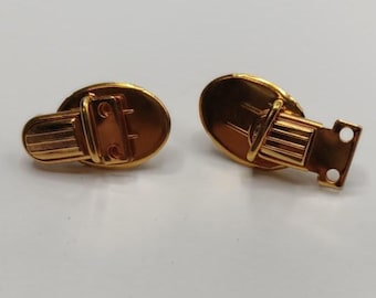 Slide Lock Tuck Lock #8, small 1", gold-tone over steel, high quality shine Purse/Bag Hardware Leather