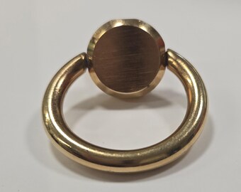 Purse Ring #10, large 1 1/2" diameter, folding leg backs, gold-tone over steel, high quality shine Purse/Bag Hardware Leather