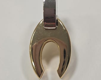 Purse Closure #13, Two-tone, GORGEOUS, gold-tone and nickel-tone over steel, high quality shine Purse/Bag Hardware Leather