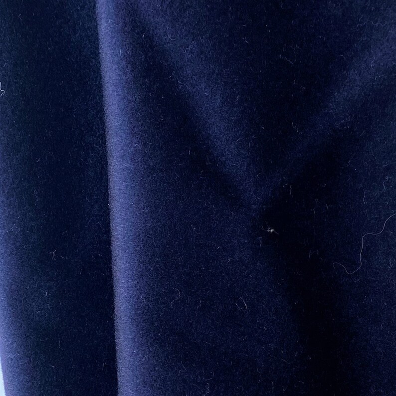 Navy Wool Cashmere Coat Fabric DIY for Woman Man Coat Cape Shawl Pancho