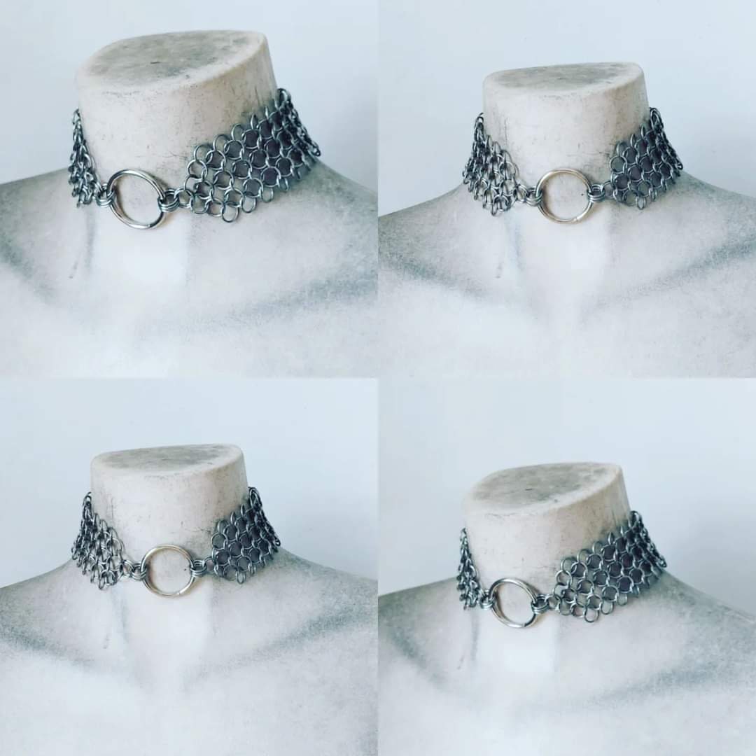 Chainmail Collar Stainless Steel Etsy Singapore