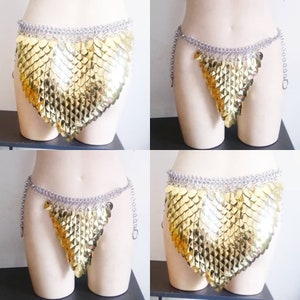 Scalemail Chainmail Bottom Loincloth Skirt Scalemaille Armour Metal Festival Cosplay Red Sonja Valkyrie Viking Burningman