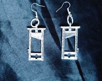 French Guillotine Earrings Metal Jewelry