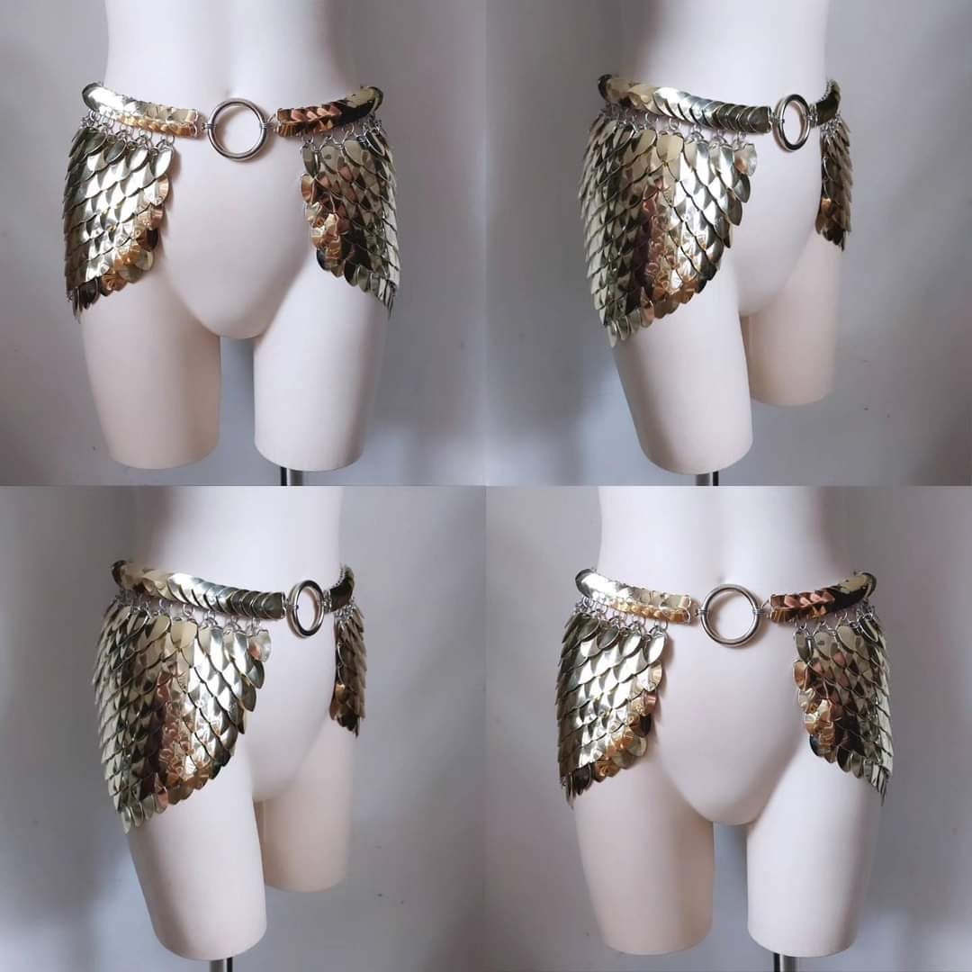 Deluxe Isis Warrior Hip Belt Scalemail Chainmail Armour Festival 