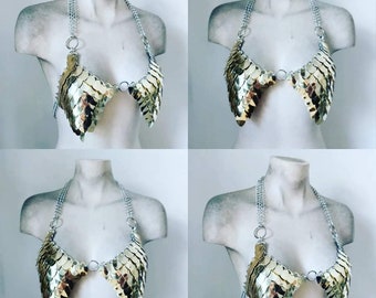 Chainmail Deluxe Scalemail Bikini Top Armour