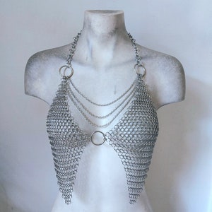 Halfter Chainmail Harness Kriegerin Königin Festival Top