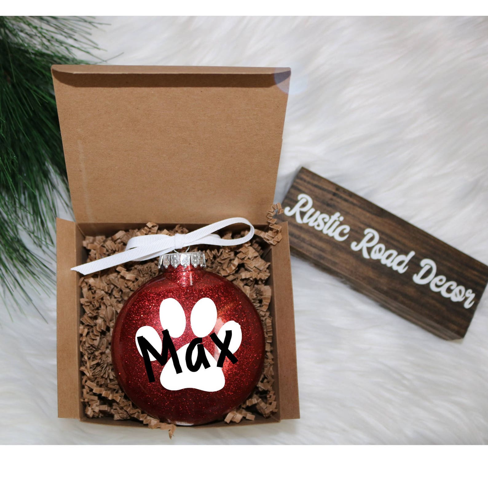 Dog Ornament Personalized Custom Dog Ornament Dog Name Etsy