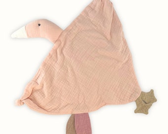 Edredón para bebé de muselina de ganso rosa: 100% algodón