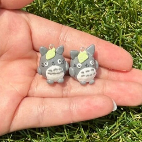 Polymer clay Totoro charm