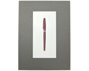 Original Jerome Gould Design Drawing for a Red Pen, circa 1980s