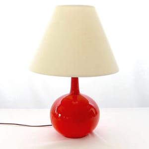 Mid Century Modern Orange Table Lamp