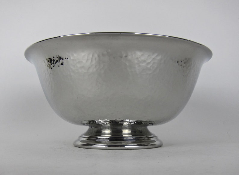American Porter Blanchard Arts and Crafts Hand Hammered Pewter Bowl