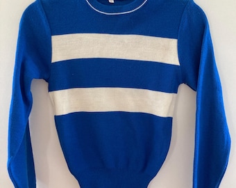 Vintage 1970's Block Rugby Striped Sweater