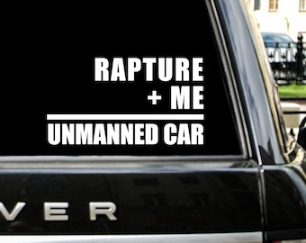 Christian Car Decals for cars trucks Rapture Me Unmanned Car Jesus is Coming Back sticker gift for son daughter Christmas Christian Merch