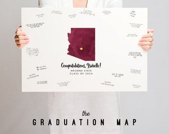 Arizona State University Graduation Guest Book, Custom School and State Graduation Signature Sign, Arizona Graduation Guestbook  {mfo}