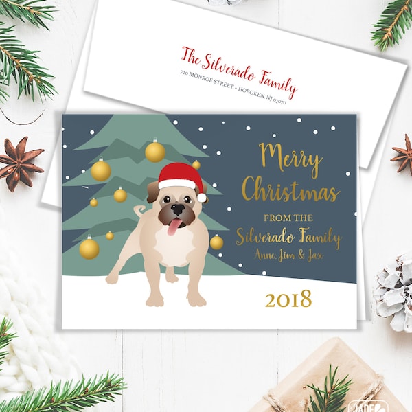 Pug Holiday Cards - Etsy