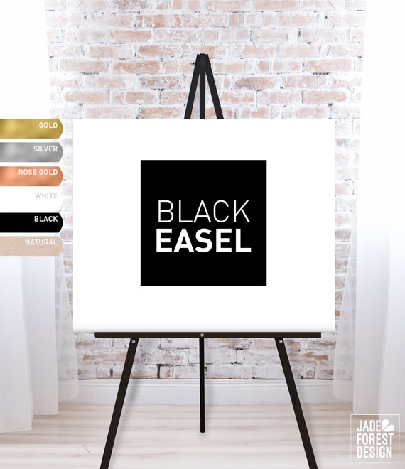Black Easel Stand for Wedding Sign, 63'' Poster Easel for Display