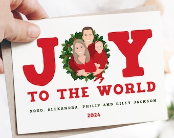 Holiday Greeting Card: Custom Family Portrait - Includes Kids & Pets