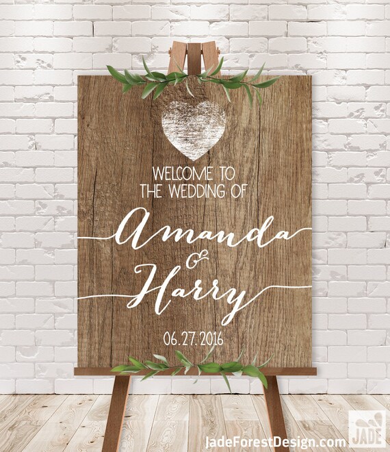 Rustic Wedding Welcome Sign / Rustic Welcome / Rustic Wood | Etsy