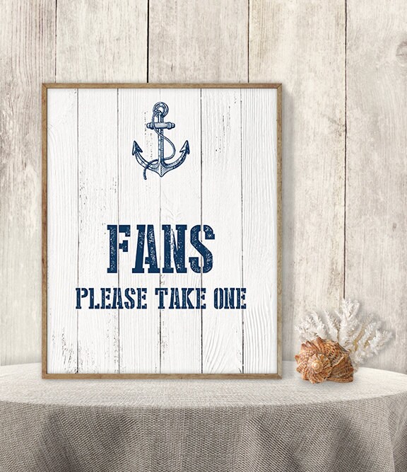 Fans Please Take One Wedding Reception Fan Sign Diy