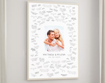 Digital Watercolor Guest Book, Choose Any Photo Guestbook Alternative, Signature Sign for Wedding or Event, Gift from Bridesmaid {wcg}