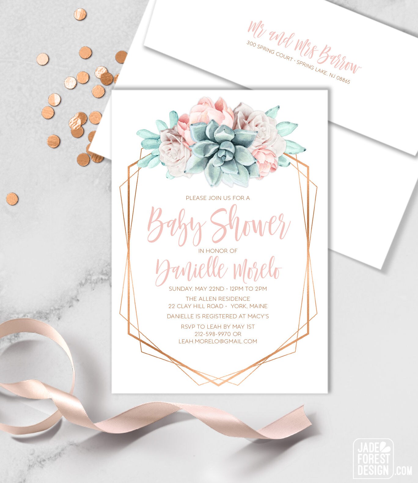 Succulent Baby Shower Invitation Blush Flower Succulent Bouquet Faux Metallic Copper Watercolor Cactus Printed Invitations Or Printable Succulent Baby Shower Invitation Blush Flower Succulent Bouquet Faux Metallic Copper Watercolor Cactus Printed Invitations Or Printable
