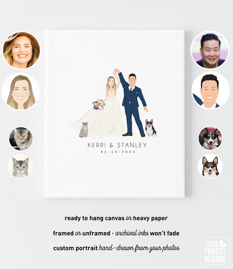 Wedding Guest Book Alternative Canvas custom Portrait Etsy