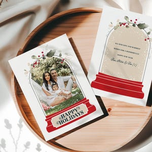 Holiday Cards from Photo, Simple Photo Holiday Cards, Family Christmas Cards, Custom Photo Christmas Card, Printed or Digital, Double Sided