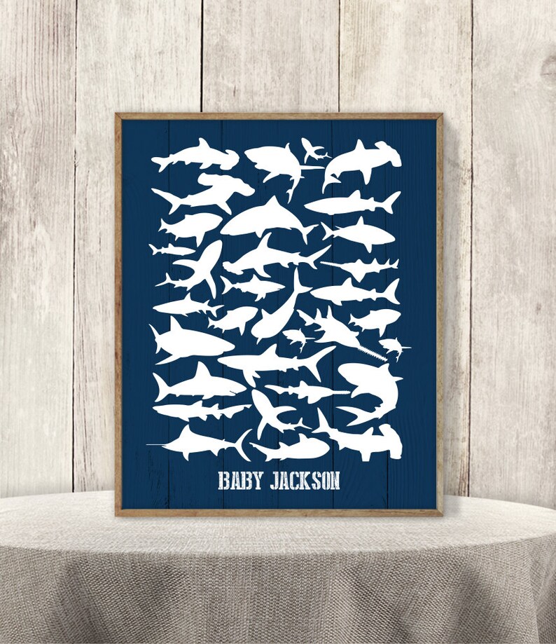 Nautical Baby Shower Guest Book Alternative / Fish Guest Book Etsy