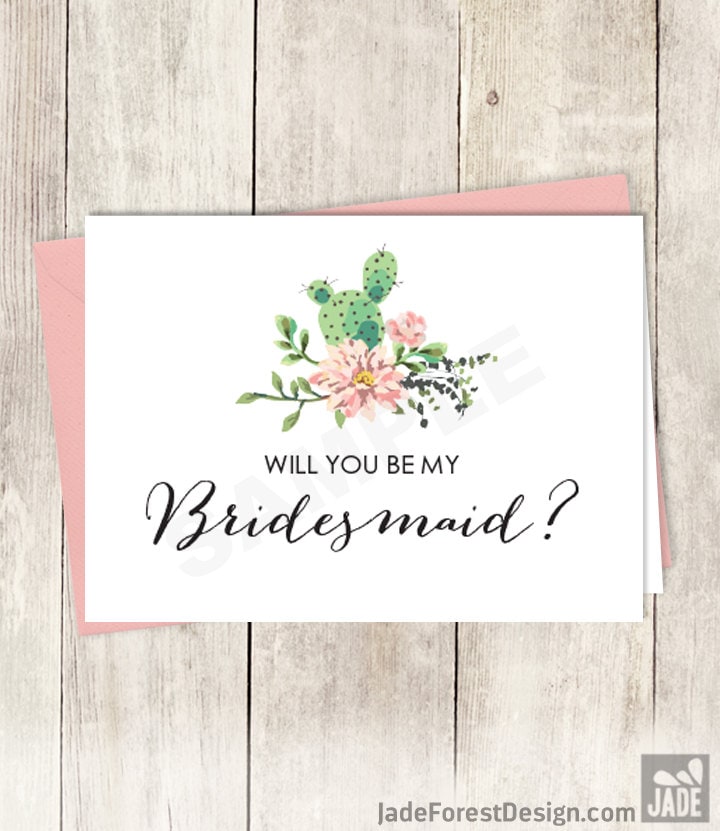 Rustic Will You Be My Bridesmaid Card Diy Printable