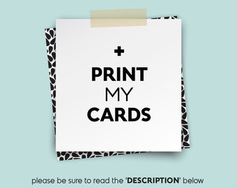 PRINT my cards • • • add printing of invitations, programs, menus etc {UPGRADE}