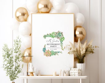 Succulent Guest Book, Personalized Sign (Framed or Unframed Options)