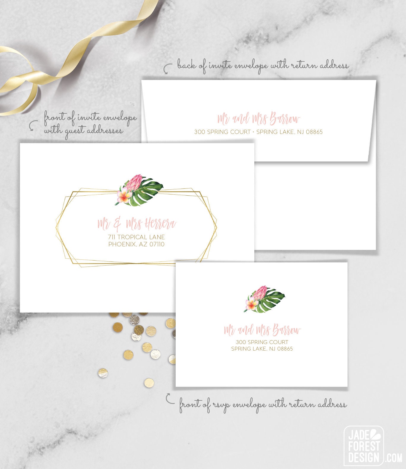Tropical Baby Shower Invite Pink And Gold Tropical Leaf Print Tropical Baby Shower Invite Pink And Gold Tropical Leaf Print