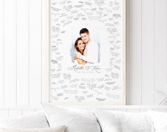 Custom Portrait Watercolor Guest Book, Wedding Gift for Couple, Choose Your Photo Guest Book, Any Event Signature Sign, Bridal Shower {wcg}